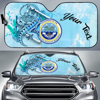 Federated States of Micronesia Auto Sun Shades - Custom Personalised Polynesian Turtle Under The Sea Auto Sun Shade - Federated States of Micronesia Universal Fit Blue - Polynesian Pride