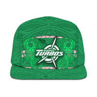 Manawatu Turbos Hat Maori Vibes 5 Panel Hat Universal Fit Green - Polynesian Pride