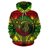 Seahorse Hoodie Polynesian Tattoo Reggae - Polynesian Pride