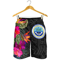 Federated States of Micronesia All Over Print Men's Shorts - Polynesian Hibiscus Pattern - Polynesian Pride