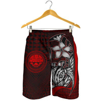 Federated States of Micronesia Men's Shorts Red - Turtle With Hook - Polynesian Pride