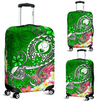 Pohnpei Luggage Covers - Turtle Plumeria (Green) - Polynesian Pride
