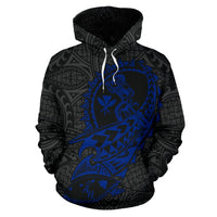 Polynesian Suffer Kanaka Warrior Hawaii Hoodie Blue - Polynesian Pride