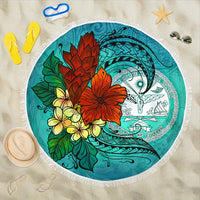 Marshall Islands Beach Blanket - Tropical Flowers Style Beach Blanket - Marshall Islands - Polynesian Pride