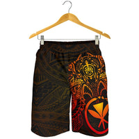 Polynesian Hawaii Shorts (Men) - Red Turtle Manta Ray - Polynesian Pride