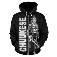 Chuuk Polynesian Zip up Hoodie Micronesia Chuukese Warrior - Polynesian Pride
