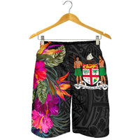 Fiji All Over Print Men's Shorts - Polynesian Hibiscus Pattern - Polynesian Pride