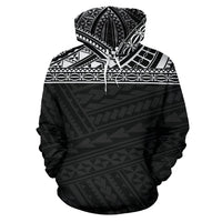 Poly All Over Hoodie Polynesian Black Version - Polynesian Pride