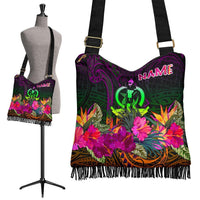 Vanuatu Personalised Crossbody Boho Handbag - Summer Hibiscus One Style One Size Reggae - Polynesian Pride