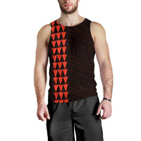 Hawaii Kakau Polynesian Anchor Personalized Men's Tank Top - Orange - Polynesian Pride