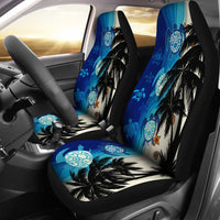 Hawaiian Sea Turtle Symbol Palm Car Seat Cover - Polynesian Pride