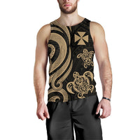 Wallis and Futuna Men's Tank Top - Gold Tentacle Turtle - Polynesian Pride