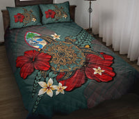 Guam Quilt Bed Set - Blue Turtle Tribal - Polynesian Pride