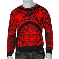 Polynesian Men's Sweaters - Guam Flag, Seal with Maui Moana Tattoo Unisex Red - Polynesian Pride