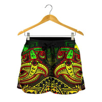 Papua New Guinea Women's Shorts - Reggae Shark Polynesian Tattoo - Polynesian Pride