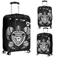 Hawaii Kakau Polynesian Turtle Map Luggage Covers - White White - Polynesian Pride