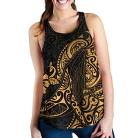 Polynesian Hawaii Women's Racerback Tank - Polynesian Golden Humpback Whale - Polynesian Pride