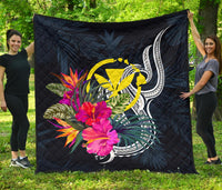Hawaii Polynesian Premium Quilt - Tropical Flower - Polynesian Pride