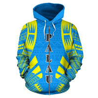 Palau All Over Zip up Hoodie Polynesian Tattoo Style - Polynesian Pride
