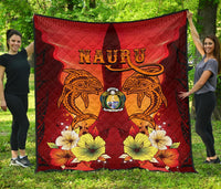 Nauru Premium Quilt - Tribal Tuna Fish - Polynesian Pride