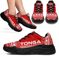 Tonga Chunky Sneakers - Polynesian Chief Flag Version - Polynesian Pride