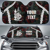 New Caledonia Custom Personalised Auto Sun Shades - Chain Polynesian Auto Sun Shade Universal Fit BLACK - Polynesian Pride