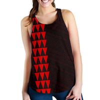 Hawaii Kakau Polynesian Anchor Women's Racerback Tank - Red - Polynesian Pride