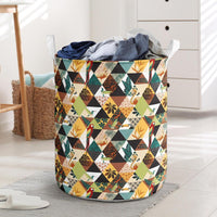 Tropical Jungle Parrots And Flamingos Pattern Hawaii Laundry Basket Laundry Basket One Size Black - Polynesian Pride