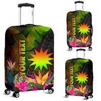 Nauru Polynesian Personalised Luggage Covers - Hibiscus and Banana Leaves - Polynesian Pride