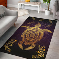 Turtle Golden Royal Area Rug AH Gold - Polynesian Pride
