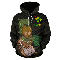 Hawaii Polynesian Map Kanaka Warrior Hoodie - Polynesian Pride