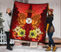 Niue Premium Quilt - Tribal Tuna Fish - Polynesian Pride