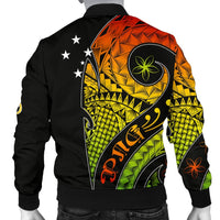 Papua New Guinea Personalised Men's Bomber Jacket - PNG Bird And Polynesian Decorative Pattern - Polynesian Pride