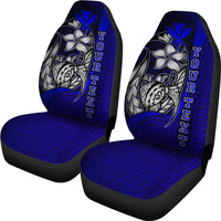 Polynesian Hawaii Custom Personalised Car Seat Covers Blue - Turtle with Hook - Polynesian Pride