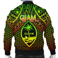 Polynesian Guam Men's Bomber Jacket - Reggae Vintage Polynesian Patterns - Polynesian Pride