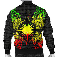 Marshall Islands Polynesian Men's Bomber Jacket Map Reggae - Polynesian Pride