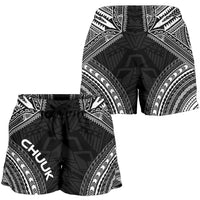Chuuk Women's Shorts - Polynesian Chief Black Version - Polynesian Pride