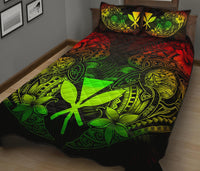 Polynesian Hawaii (Kanaka Maoli) Quilt Bed Set - Reggae Turtle Homeland - Polynesian Pride