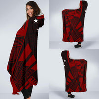 Austral Islands Hooded Blanket - Polynesian Tattoo Red - Polynesian Pride