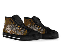 Pohnpei Custom Personalised High Top Shoes - Polynesian Boar Tusk - Polynesian Pride
