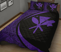 Hawaii Kanaka Polynesian Quilt Bed Set - Circle Style Purple - Polynesian Pride