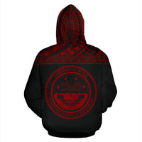 Chuuk States All Over Hoodie Red Version - Polynesian Pride