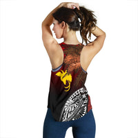 Papua New Guinea Women's Racerback Tank - Polynesian Palm Tree - Polynesian Pride