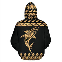 Hawaii All Over Zip up Hoodie Polynesian Shark Hoodie - Polynesian Pride