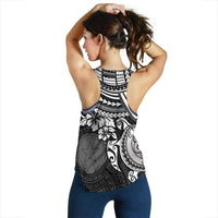 Northern Mariana Islands Polynesian Women's Racerback Tank - White Turtle - Polynesian Pride