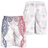 Hawaiian Kanaka Men's Shorts Flag Nation Demodern White AH White - Polynesian Pride