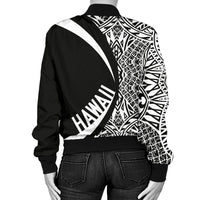 Hawaii Coat Of Arm Women's Bomber Jacket - Circle Style 01 - Polynesian Pride