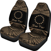 Cook Islands Polynesian Custom Personalised Peisonalised Car Seat Covers - Pride Gold Version - Polynesian Pride