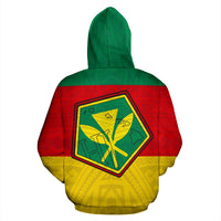 MAKAIWI Hawaii Kanaka Flag Polynesian Custom Zipper Hoodie Line Style - Polynesian Pride
