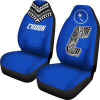 Chuuk Car Seat Covers - Chuuk Flag Micronesian Pattern Style - Polynesian Pride